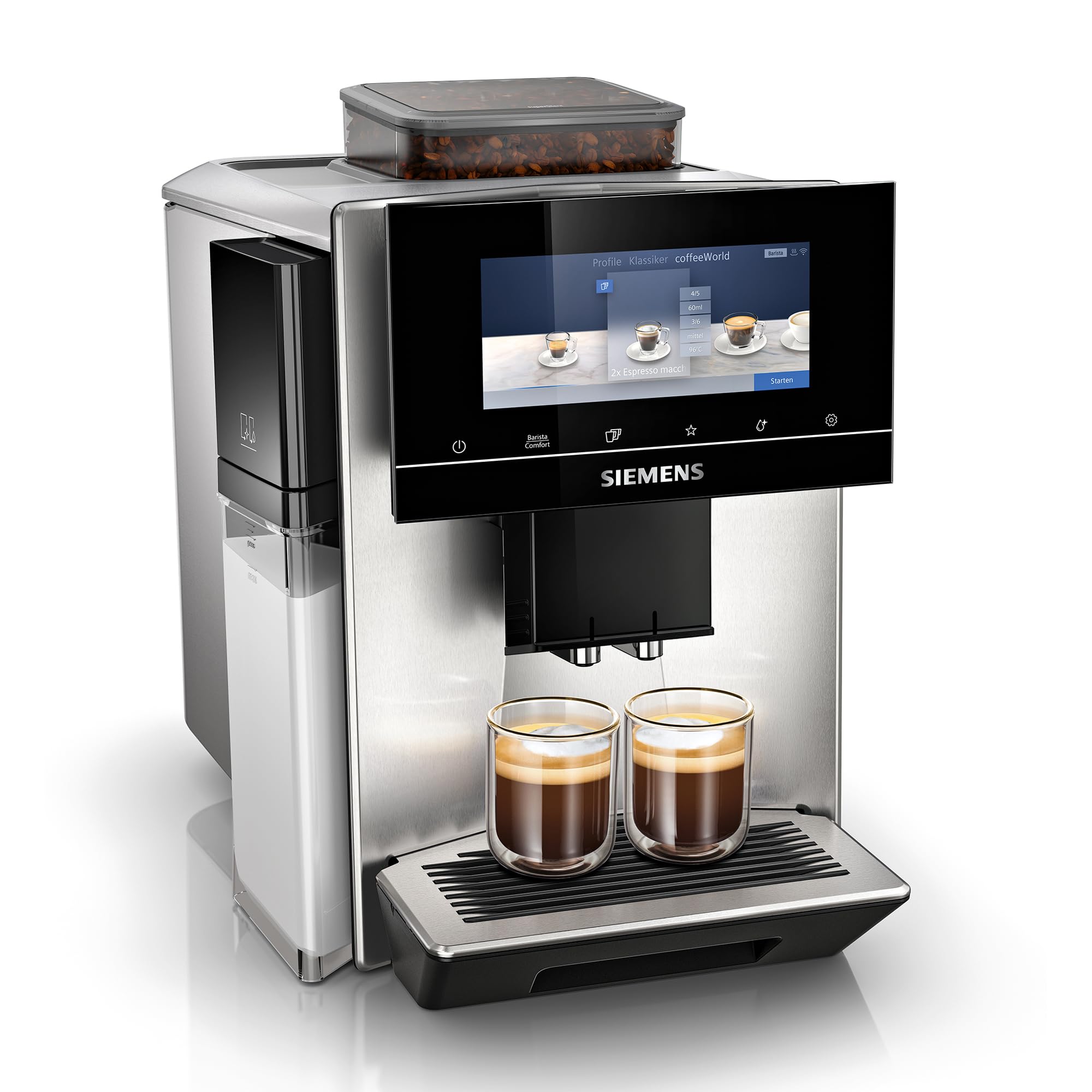 Siemens Kaffeevollautomat EQ900 plus, großes farbiges TFT-Display,
