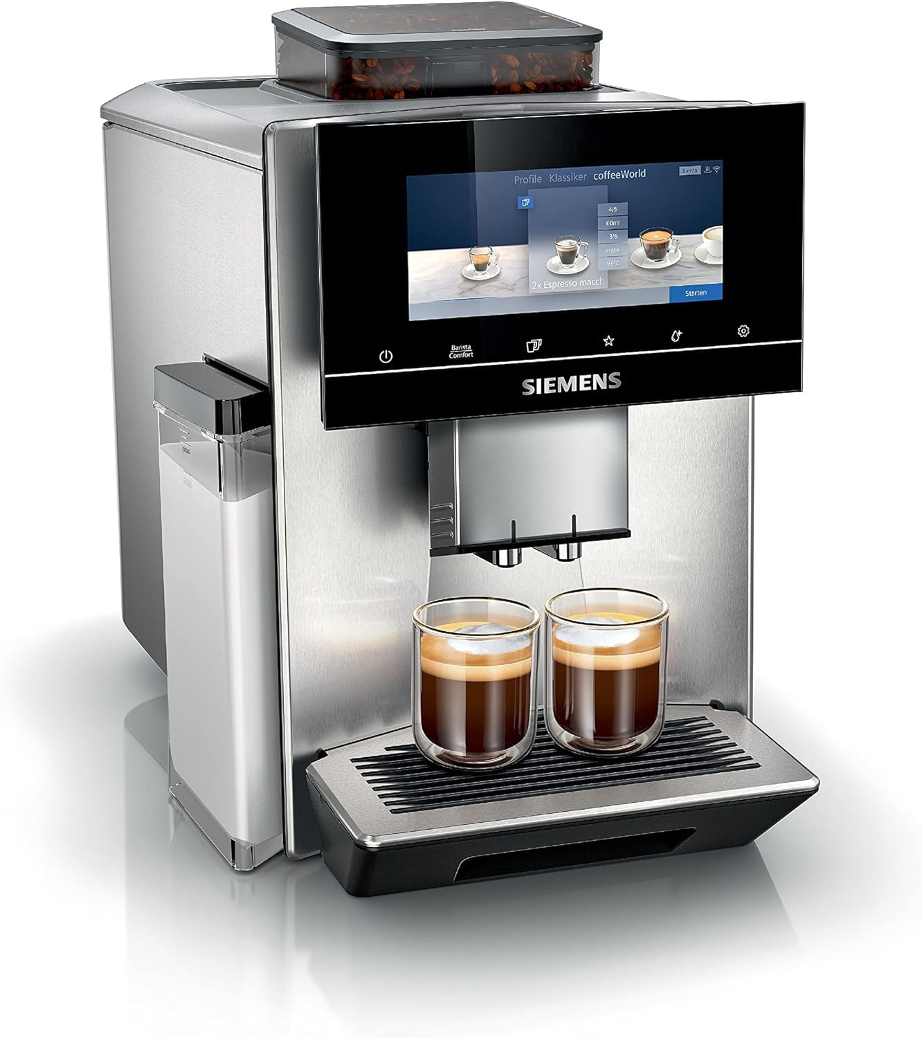 SIEMENS Kaffeevollautomat EQ900, großes farbiges TFT-Display, 36